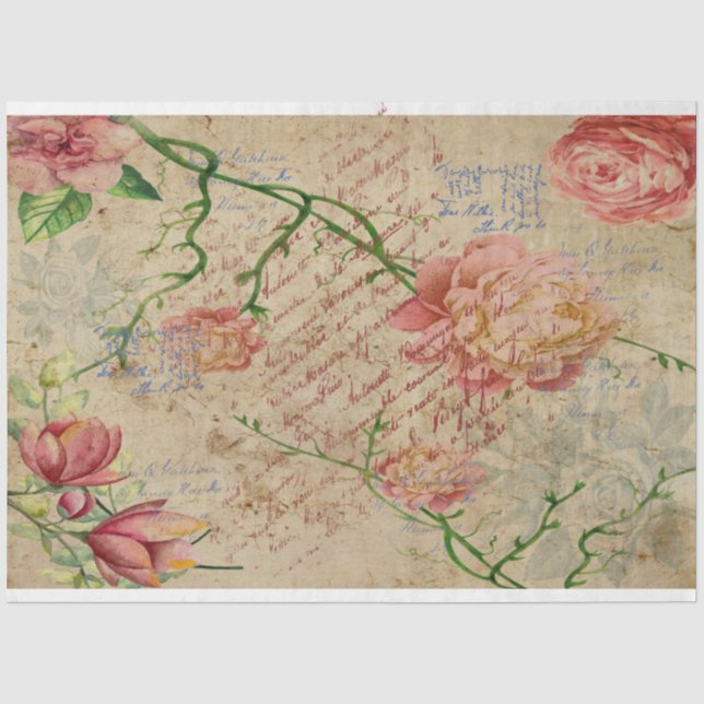 Memories of Red Magnolia Tissue Paper (Front)