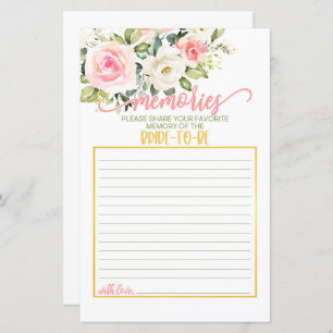 Memories of the Bride - Pink Floral & Gold