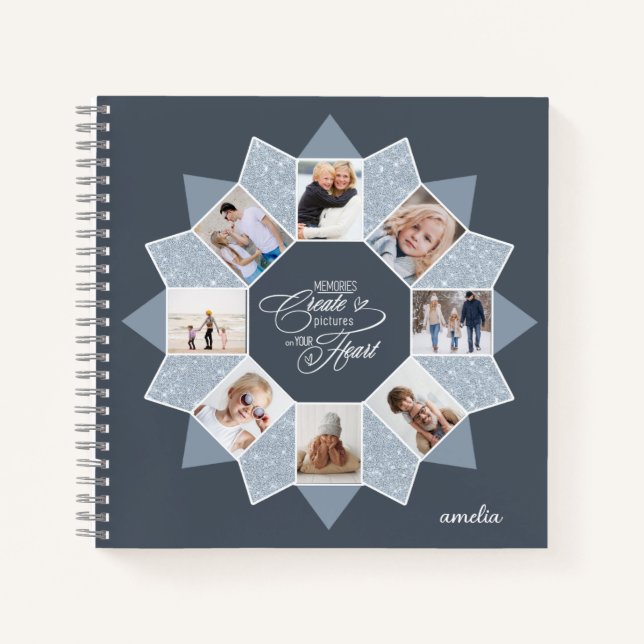 Memories Photo Collage Earth Tones ID1016 Notebook (Front)