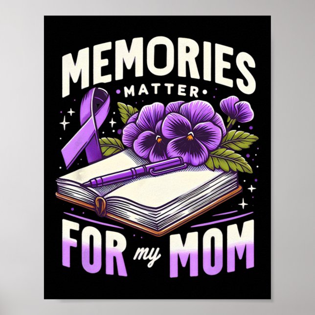 Memories Problem For My Mum Heimerheimer Awareness Poster (Front)