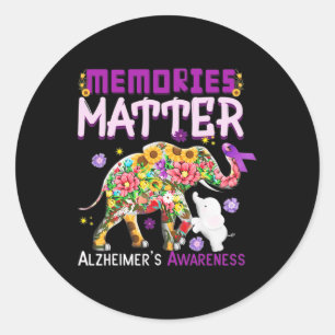 Memories Problem Heimer Heimer's Awareness Classic Round Sticker