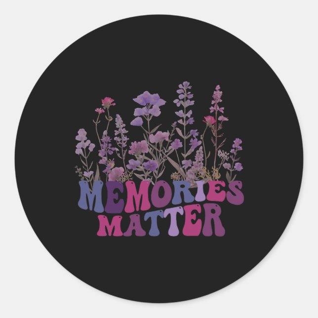 Memories Problem Heimerheimer Purple Heimerheimer' Classic Round Sticker (Front)