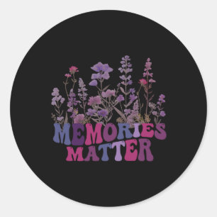 Memories Problem Heimerheimer Purple Heimerheimer' Classic Round Sticker