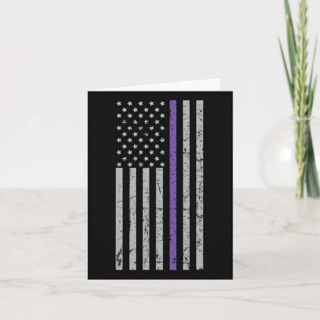 Memories Problem Heimerheimer Usa Flag Purple Stri Card (Front)