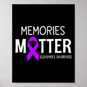 Memories Problem Purple Ribbon Heimerheimer's Awar Poster
