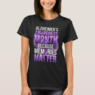 Memories purple ribbon alzheimer’s awareness month T-Shirt