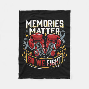 Memories so we fight boxing parkinson's awareness  fleece blanket