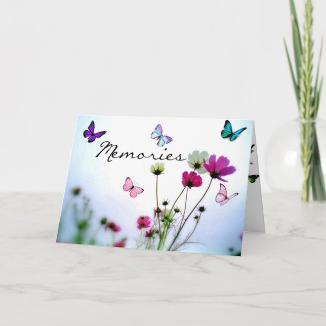 Memories - Sorry for Loss Butterfly Sympathy Card (Front)