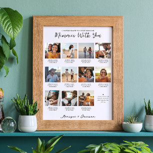 Memories With You   11 Photo Collage Keepsake Poster