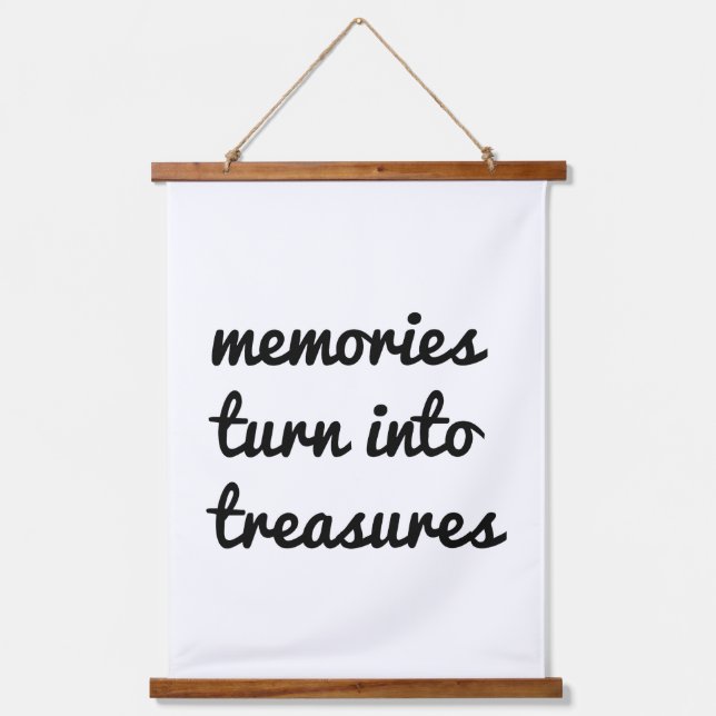 Memories Wood Topped Wall Tapestry (Front)