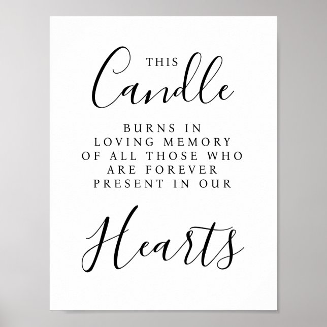 Memory candle sign wedding (Front)