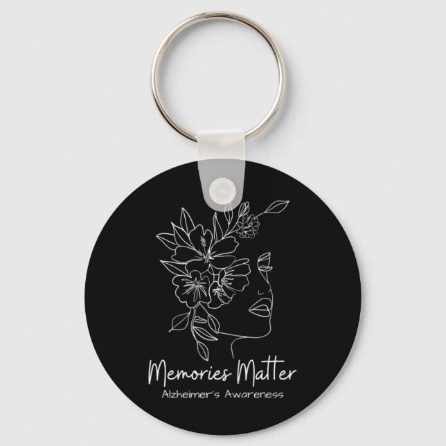 Memory Care Gift I Can't Remember You But Know I L Key Ring (Front)