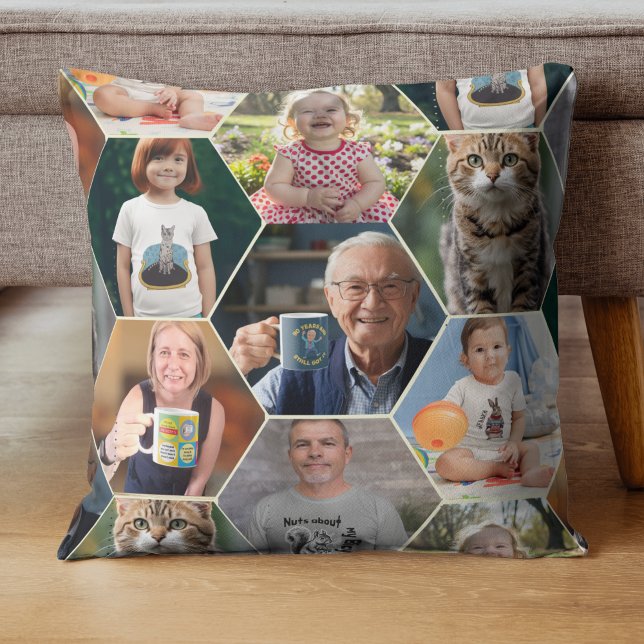Memory cushion family photos personal Throw Pillow (Creator Uploaded)