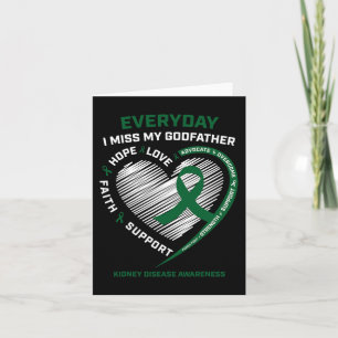 Memory Gifts Women Godfather Kidney Disease Awaren Card