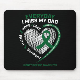 Memory I Miss My Dad Kidney Disease Awareness Gift Mouse Pad