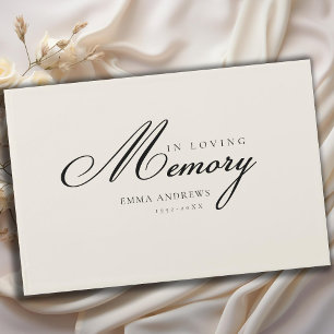 Memory "In Loving memory" Beige Guest Book