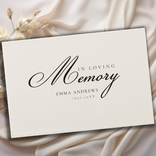Memory "In Loving memory" Beige Guest Book (Creator Uploaded)