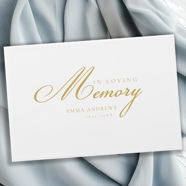 Memory "In Loving memory" White Guest Book (Creator Uploaded)