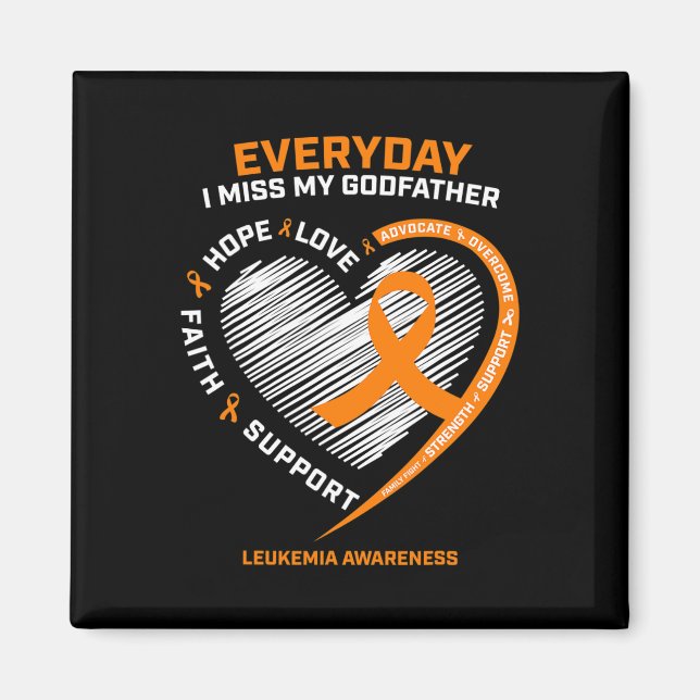 Memory In Remembrance Of Godfather Leukaemia Aware Magnet (Front)