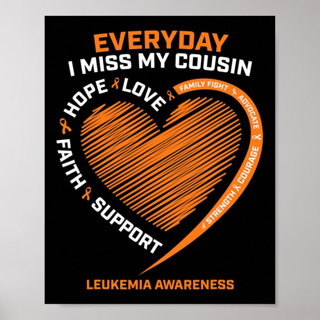 Memory In Remembrance Of My Cousin Leukaemia Aware Poster (Front)