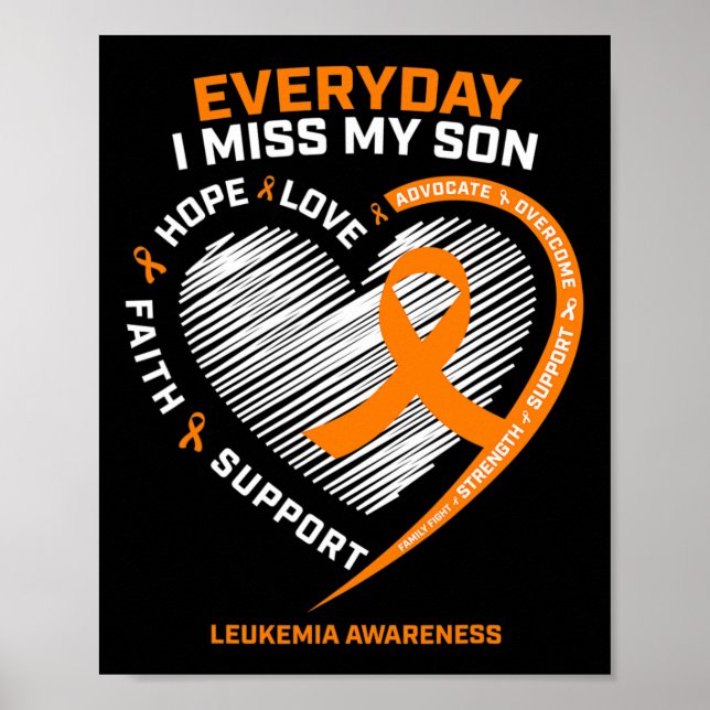 Memory In Remembrance Of My Son Leukaemia Awarenes Poster (Front)