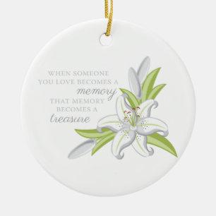 Memory Lily Ceramic Tree Decoration