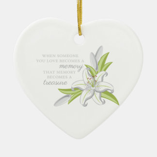Memory Lily Ceramic Tree Decoration