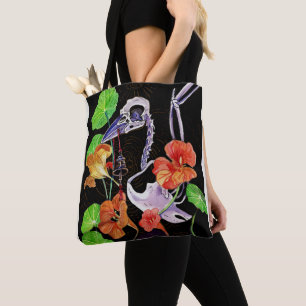 Memory Maps Autumn Vibes Raven skeleton Poster Tote Bag