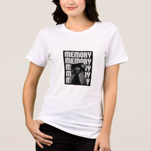 Memory Minimal Black and White Typography T-Shirt  Tri-Blend Shirt