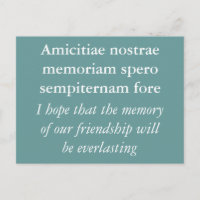 Memory of friendship - Cicero quote