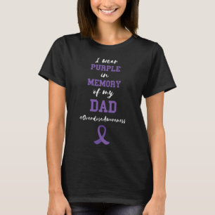 Memory Of My Dad Purple Ribbon Overdose Awareness T-Shirt