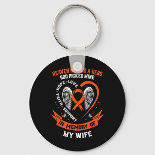 Memory Of Wife Leukaemia Awareness Memorial Gifts Key Ring