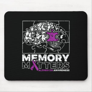 Memory Problem Purple Ribbon Brain Puzzle Heimerhe Mouse Pad