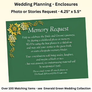 Memory Request Enclosure - Emerald Green & Gold