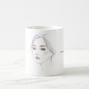 MemoryUs Portrait Mug – Minimal Art Coffee Cup