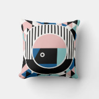 Memphis abstract poster design. Face geometric mak
