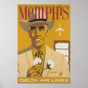 Memphis Art Tennessee Print Delta Travel Poster
