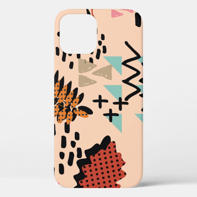 Memphis autumn fall foliage and leaves with geomet Case-Mate iPhone case (Back)