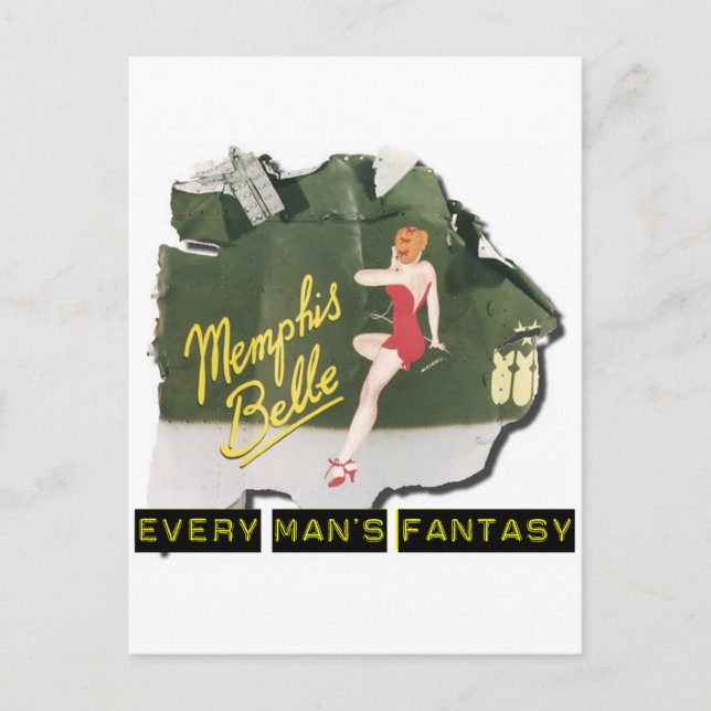 Memphis Belle Pin Up Postcard (Front)