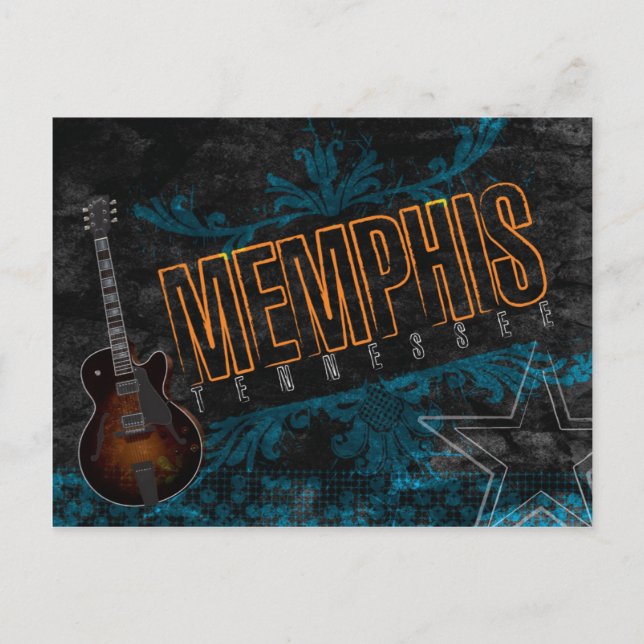 Memphis Blues Guitar Postcard (Front)