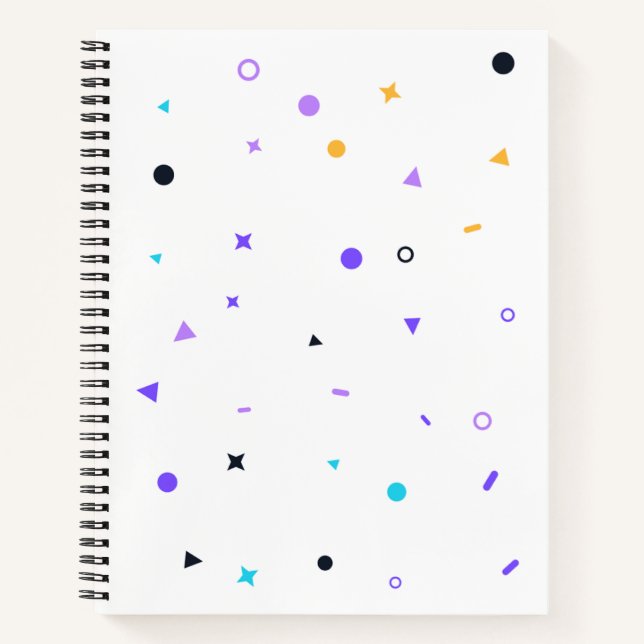 Memphis Confetti Seamless Pattern Notebook (Front)