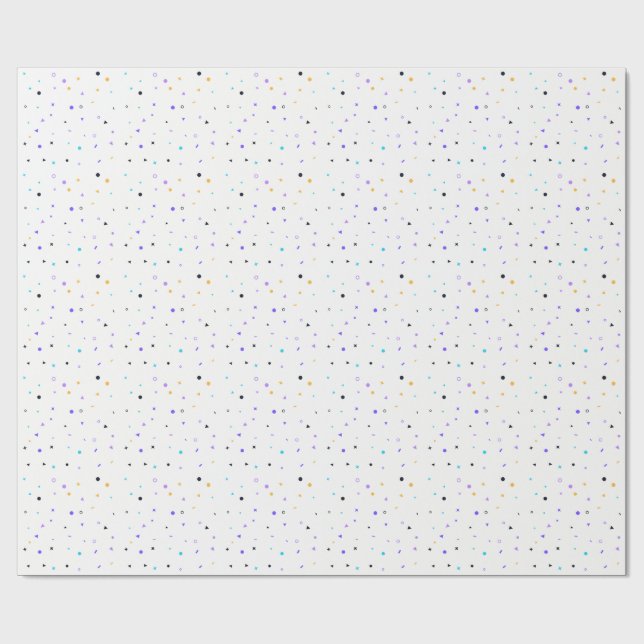 Memphis Confetti Seamless Pattern Wrapping Paper (Flat)