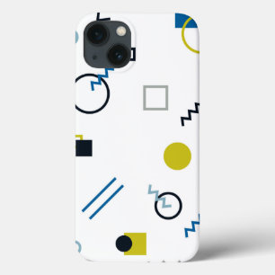 Memphis, cool, trendy, modern geometric art iPhone 13 case