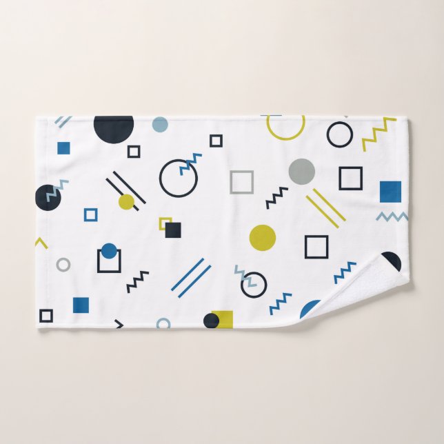 Memphis, cool, trendy, modern geometric art hand towel (Hand Towel)