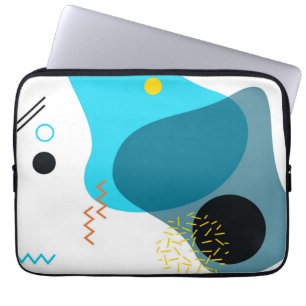 Memphis, cool, trendy, urban, modern illustration laptop sleeve