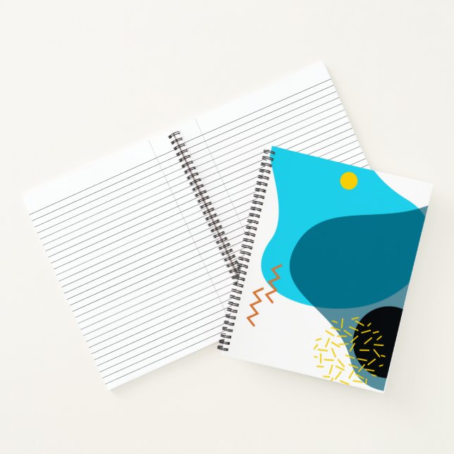Memphis, cool, trendy, urban, modern illustration notebook (Inside)