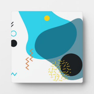 Memphis, cool, trendy, urban, modern illustration plaque