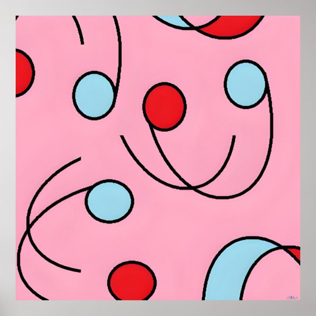 Memphis Design Drupes Poster (Front)