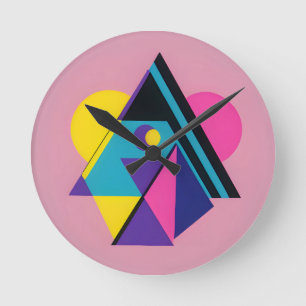 Memphis Design Dwelling Round Clock