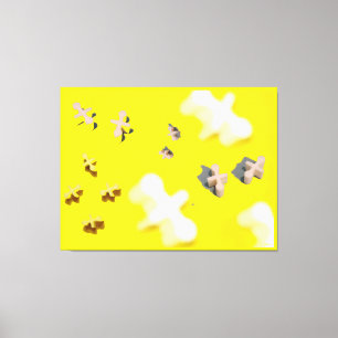 Memphis Design Jacks Canvas Print